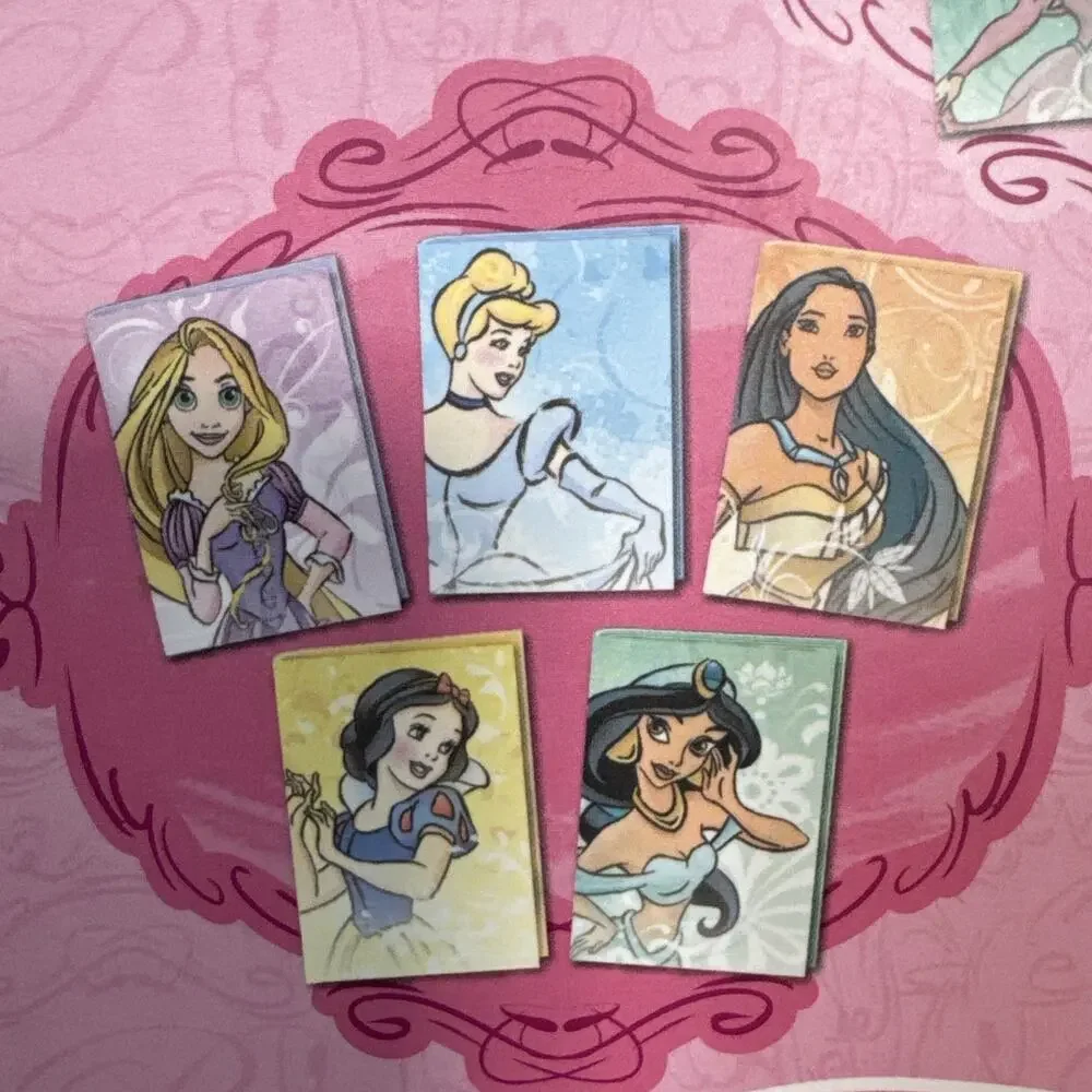 Vintage Disney Store Set Of 10 Mini Princess Journals With Glitter Accents New